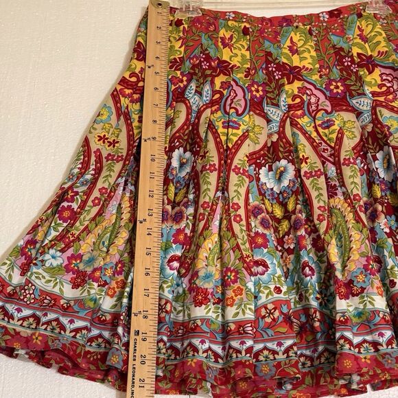 Jones‎ Wear Jeans Floral Paisley Print Mini Skirt Size 8 Festival Boho Hippie - Picture 3 of 8